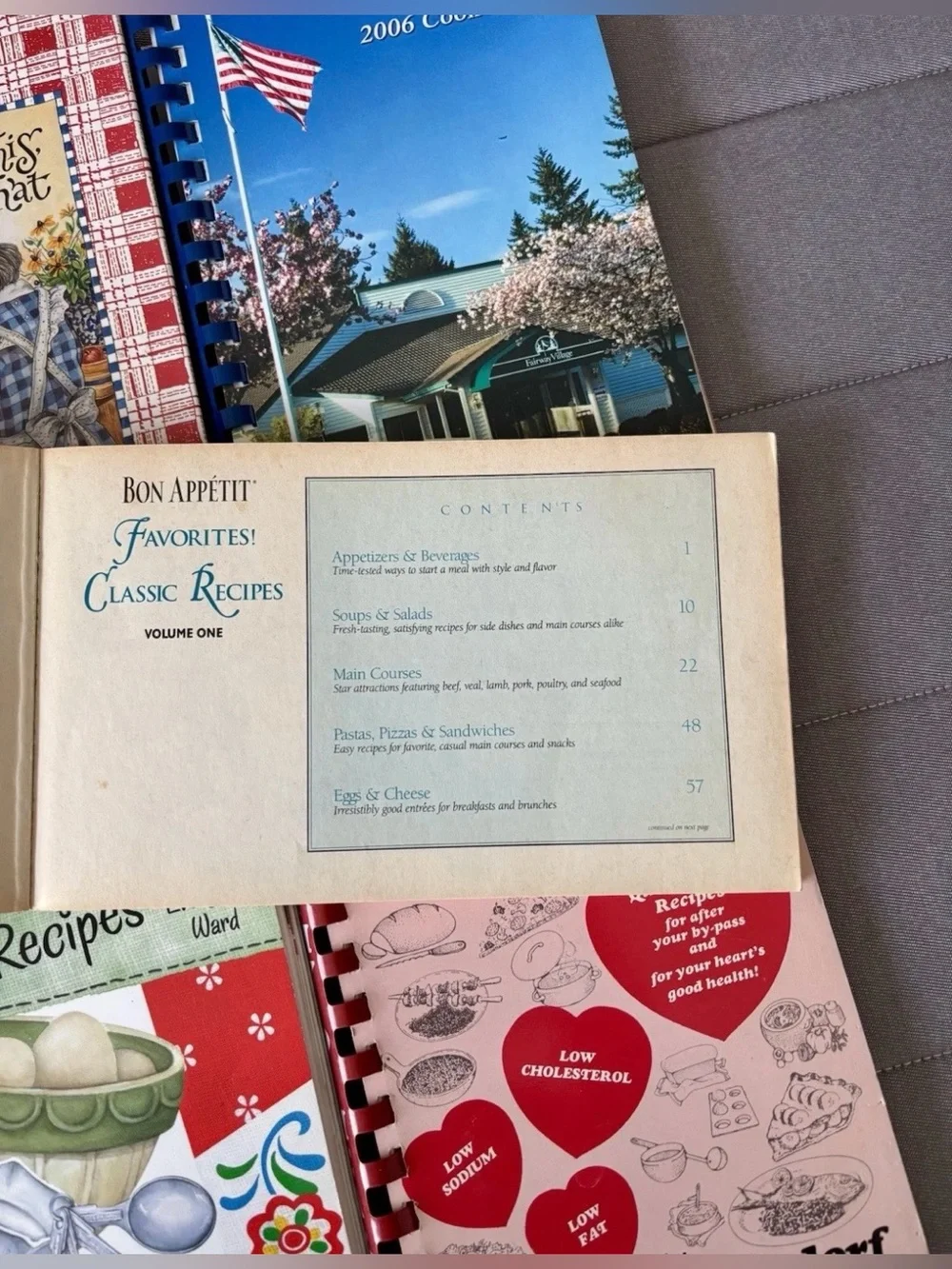 Assorted Cookbook Lot – Red, Blue, Green, Pink Covers